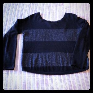 Navy sparkly stripe sweater